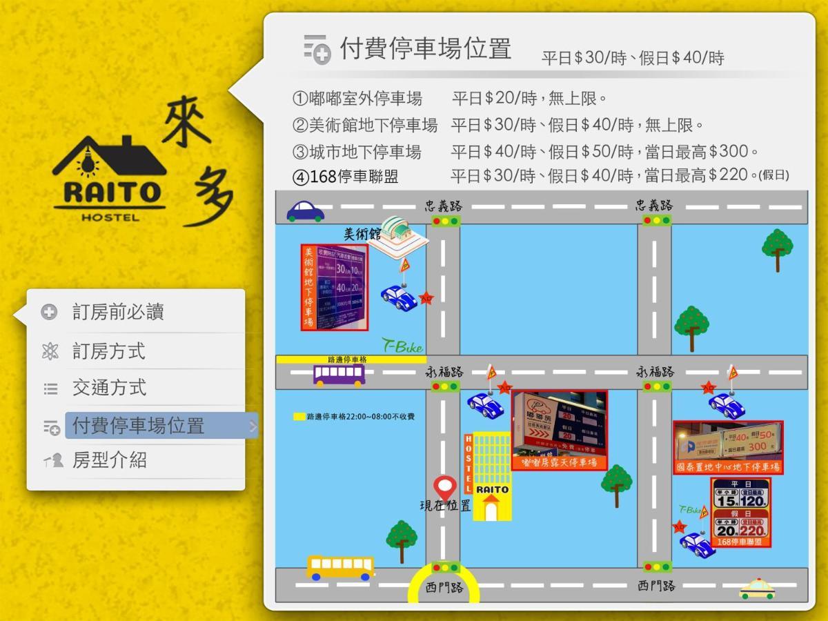 Raito Hostel來多旅宿台南民宿 ภายนอก รูปภาพ